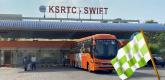 Flagging off of the first bus service of KSRTC SWIFT by Hon. Chief Minister of Kerala in KSRTC Bus Terminal at 05.30 PM